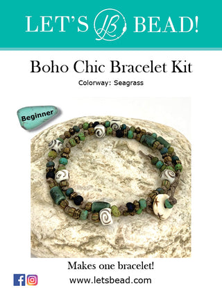 Cover of Boho Chic bracelet kit in colorway Seagrass.