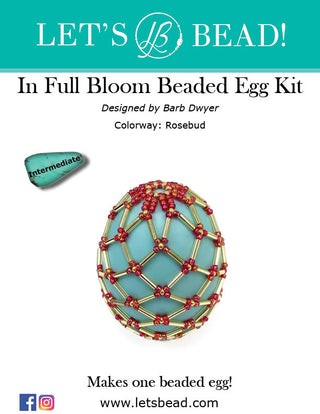 In Full Bloom Beaded Egg Kit - Rosebud