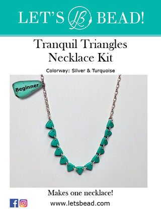 Cover of turquoise and silver triangle necklace kit.