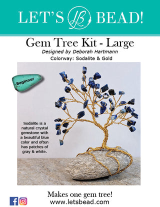 Cover of Gem Tree Kit - Large, Sodalite and Gold.