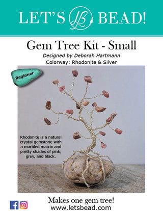 Kit cover of small gem tree with rhodonite.