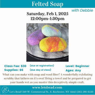 Felted soap flyer.