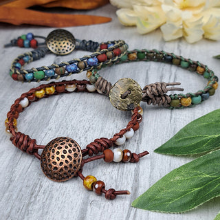 3 new colorways of Good Fortune Bracelet class.