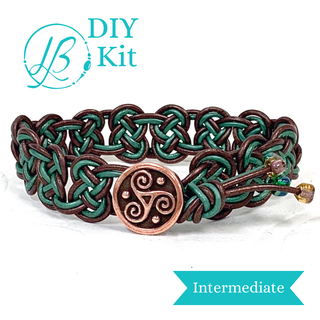 Celtic Knot Bracelet Kit Green & Brown