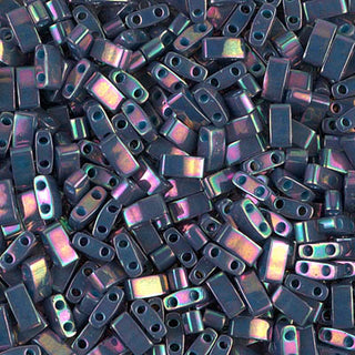 Opaque Purple Gray Rainbow Luster Miyuki Half Tila 7g HTL-1898