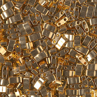 24 CT Gold Plated Miyuki Half Tila 3g HTL-191