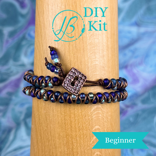It's a Zip Double Wrap Bracelet - Blueberry Pie & Copper