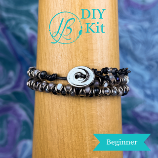 It's a Zip Double Wrap Bracelet Kit - Salt & Pepper