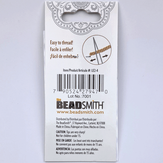 the back of the packaging of the big eye needle 4-pack
