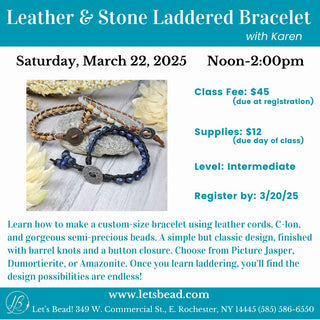 Flyer for Laddered Bracelet class.