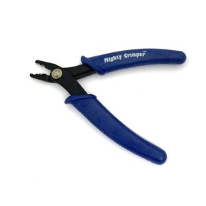 Closeup of Might Crimper jewelry pliers.
