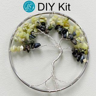 Cover of DIY green and yellow beaded earrings kit.