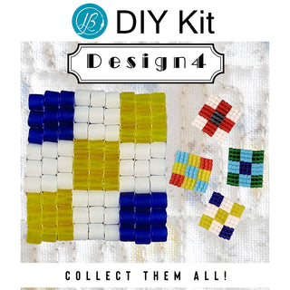 DIY over of beaded quilt square kit, design 4.