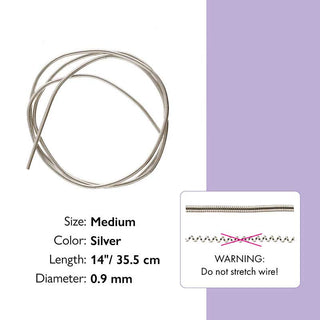 French Wire .9mm Silver Plated 14in
