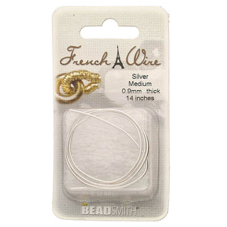 French Wire .9mm Silver Plated 14in