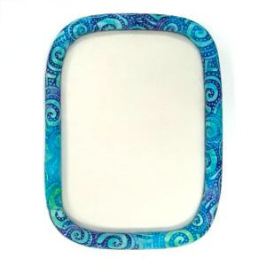 10x14in beading board with Teal Swirl batik fabric on cushioned side rails