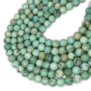 Strands of 10m round Peruvian Turquoise beads.