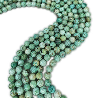 Strands of 10m round Peruvian Turquoise beads.