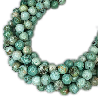 Strands of 10m round Peruvian Turquoise beads.