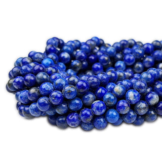 Strands of 4mm round Lapis beads.