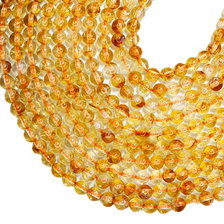 Citrine 6mm Round 15.5in Strand