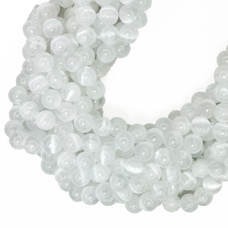 Selenite 6mm Round 15.5in Strand