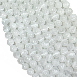 Selenite 6mm Round 15.5in Strand