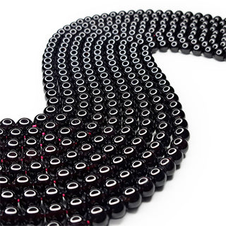 8mm smooth garnet beads