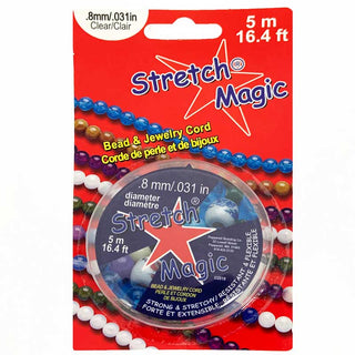 A spool of .8mm Clear Stretch Magic bead and jewelry cord