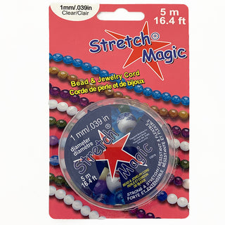 A spool of 1mm clear Stretch Magic beading and jewelry making cord.