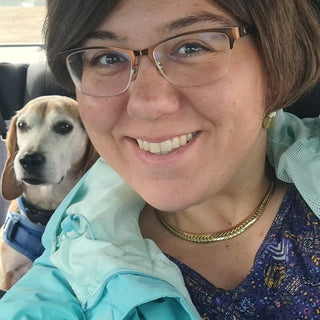 Assistant Manager Colleen with her beagle Buddy.