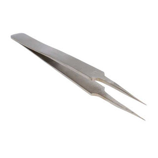 Pearl Knotting Tweezers. A pair of stainless steel precision tweezers with a flat, wide handle and two fine tips, shown on a plain white background.