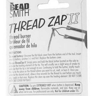 Thread Zap 2 Burn Tool instructions on back of package