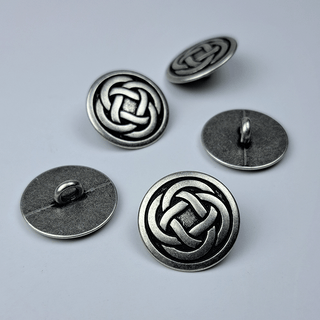 Celtic Knot Button 20mm, Antique Silver