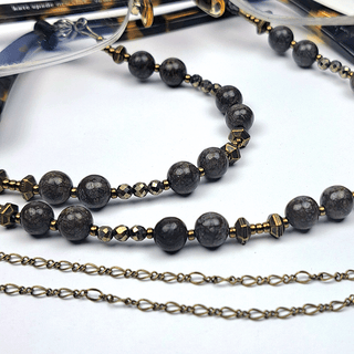 beaded chain on glasses 