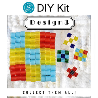 DIY beaded quilt square kit, design 3.