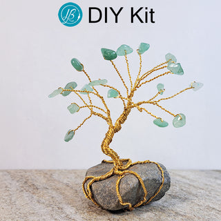 DIY Kit cover of small gem tree with green aventurine.