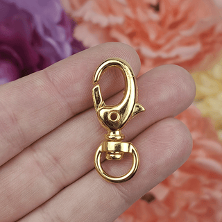 Swivel Lobster Clasp 30x15mm, Gold