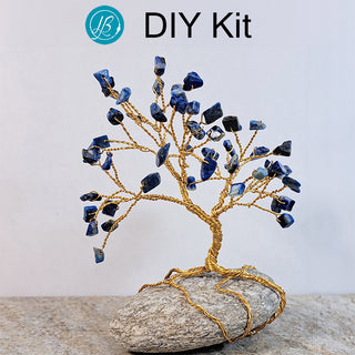 DIY cover of Gem Tree Kit - Large, Sodalite and Gold.