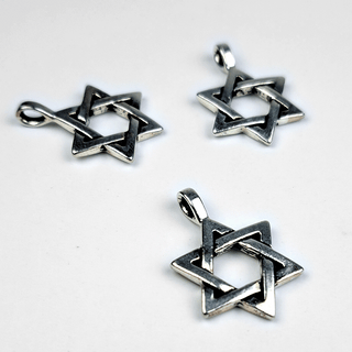 star of david charms on white
