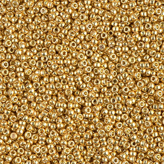 15/0 Duracoat Galvanized Gold Seed Beads.