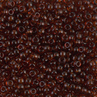 8/0 Transparent Dark Topaz Miyuki Seed Beads.