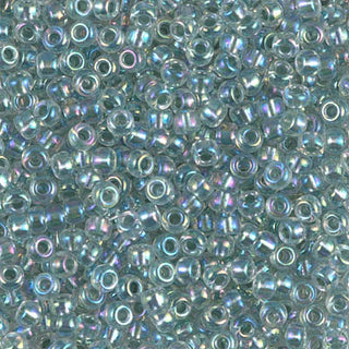 8/0 Sea Foam Lined Crystal AB Seed Beads.