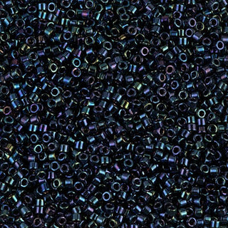Metallic Dark Blue Iris 11/0 Delica beads.