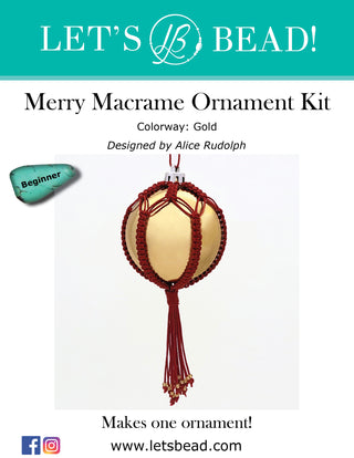 Merry Macrame Ornament Kit - Gold