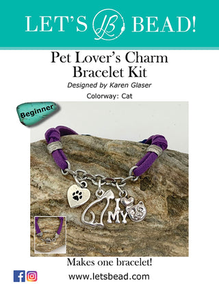 Kit Front Cover for the Pet Lovers Charm Bracelet - Cat.
