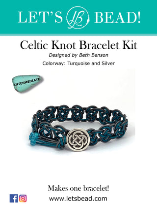 Celtic Knot Bracelet Kit - Turquoise & Silver