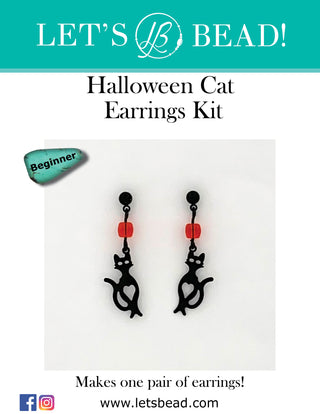 Halloween Cat Earrings Kit