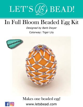 In Full Bloom Beaded Egg Kit - Tiger Lily