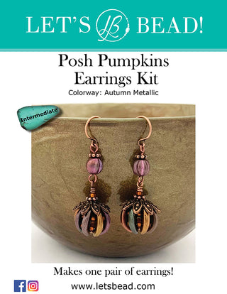 Posh Pumpkins Earrings Kit - Autumn Metallic
